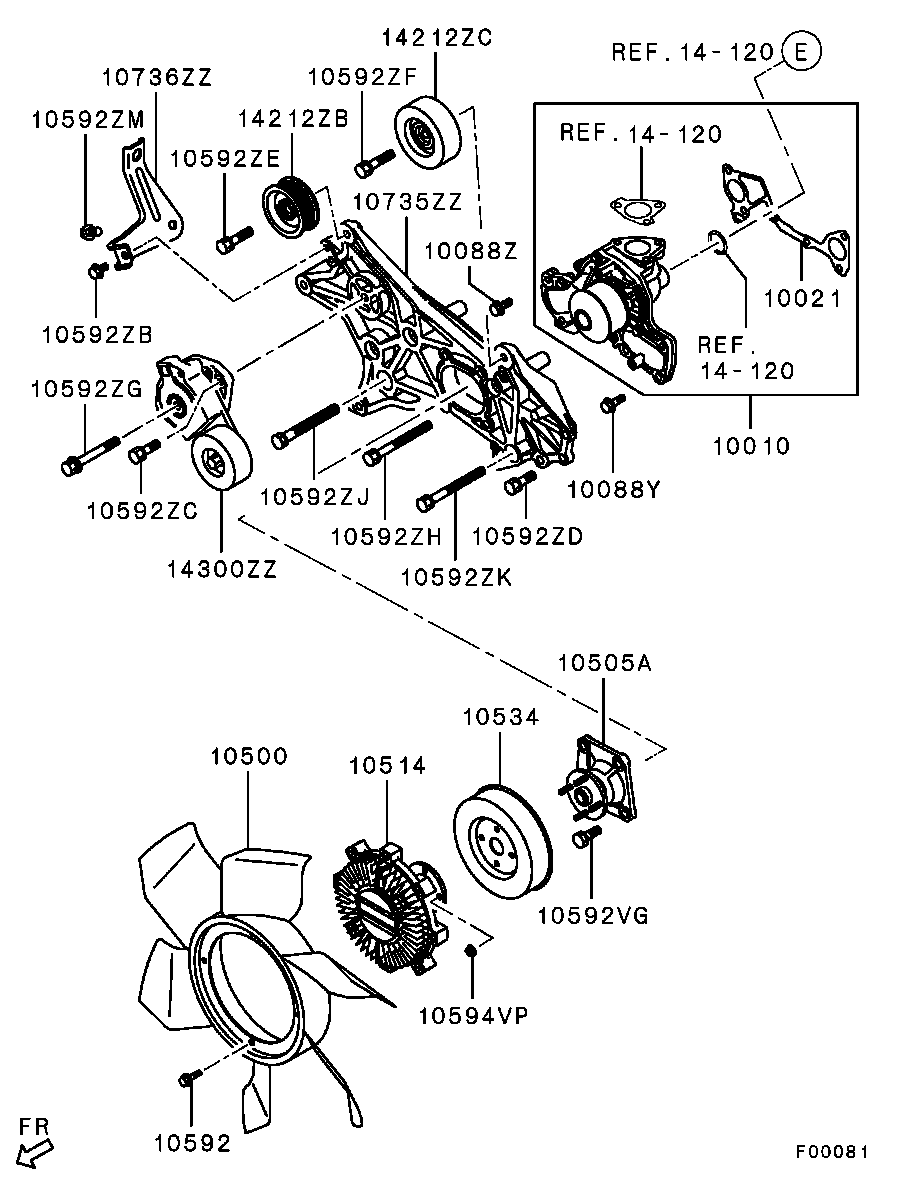 Mitsubishi MD368209 - Направляющий ролик, поликлиновый ремень parts5.com