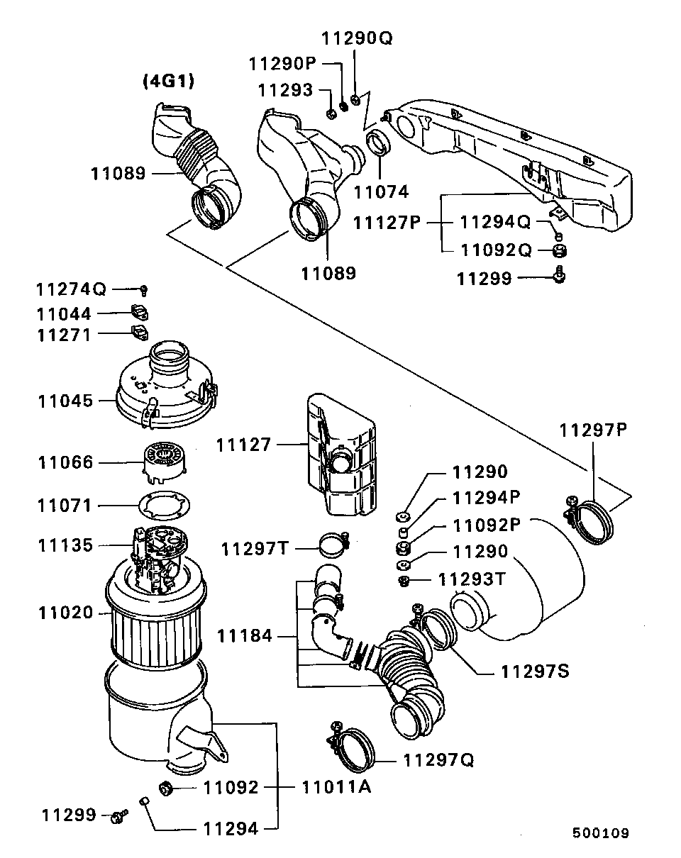 Mitsubishi MD 603932 - Воздушный фильтр parts5.com