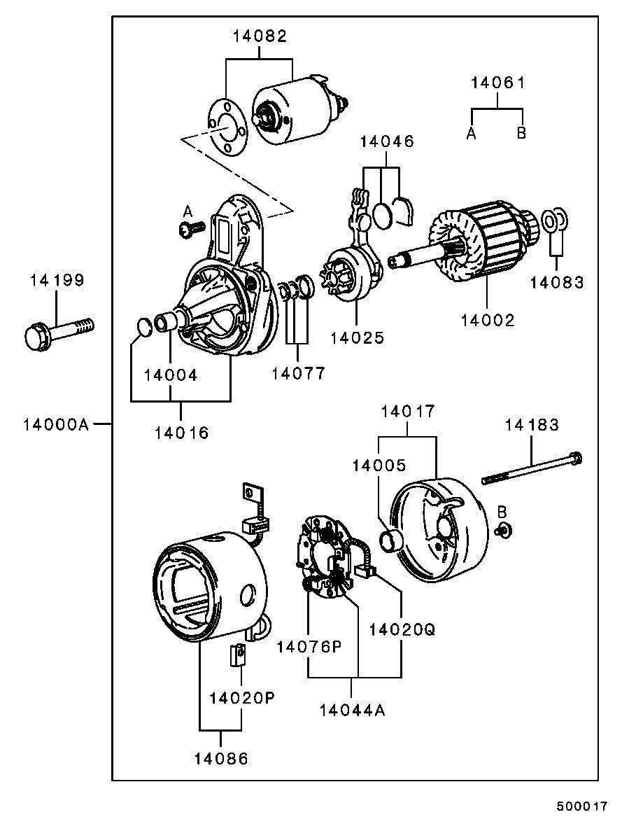 Mitsubishi MD60 7926 - Кронштейн, угольная щетка parts5.com