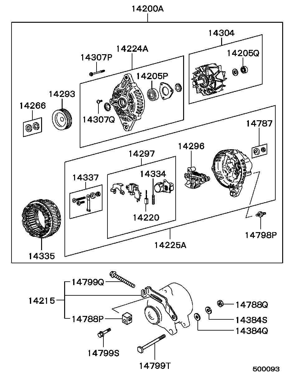 Mitsubishi MD 111148 - Генератор parts5.com