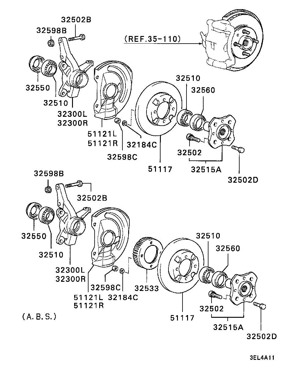 Mitsubishi MB34 9416 - Комплект подшипника ступицы колеса parts5.com