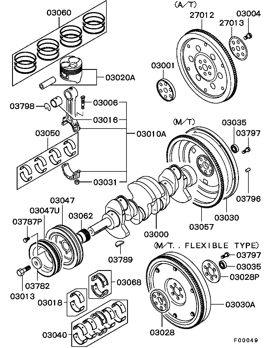 Mitsubishi MD062109 - Болт, шестерня - коленчатый вал parts5.com