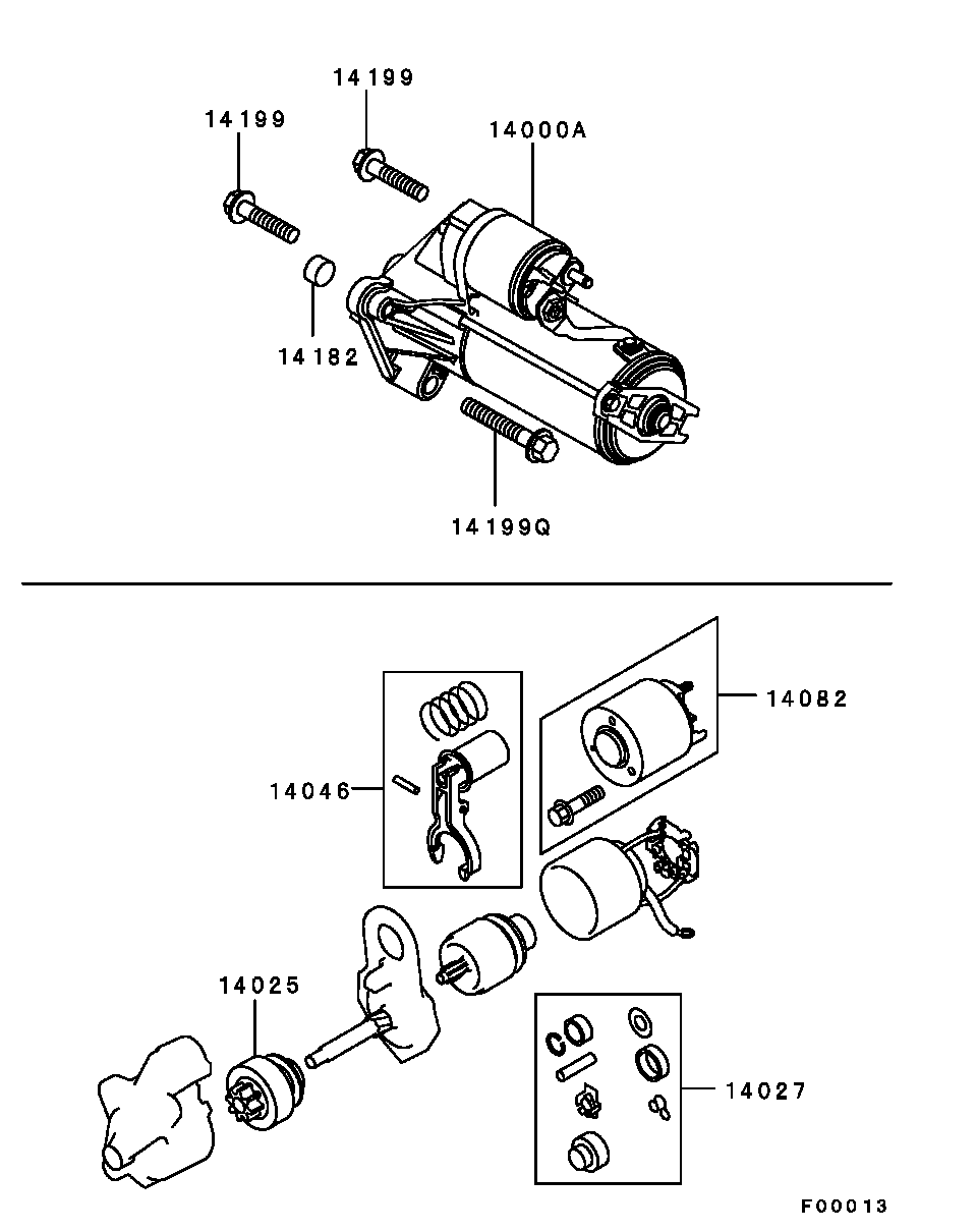 Mitsubishi 1810A048 - Motor de arranque parts5.com