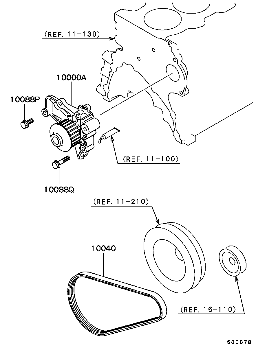 Mitsubishi MD180574 - Поликлиновой ремень parts5.com