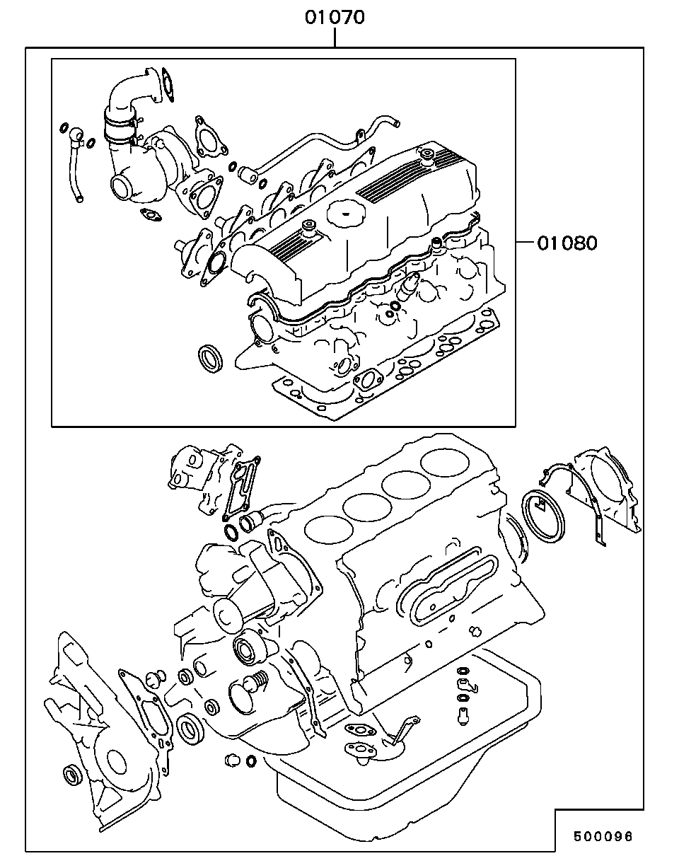 Mitsubishi MD978641 - Комплект прокладок, головка цилиндра parts5.com