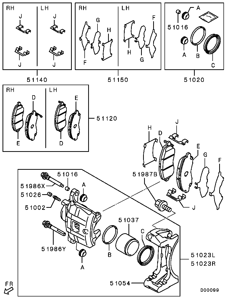 Mitsubishi 4605A862 - Тормозной суппорт parts5.com