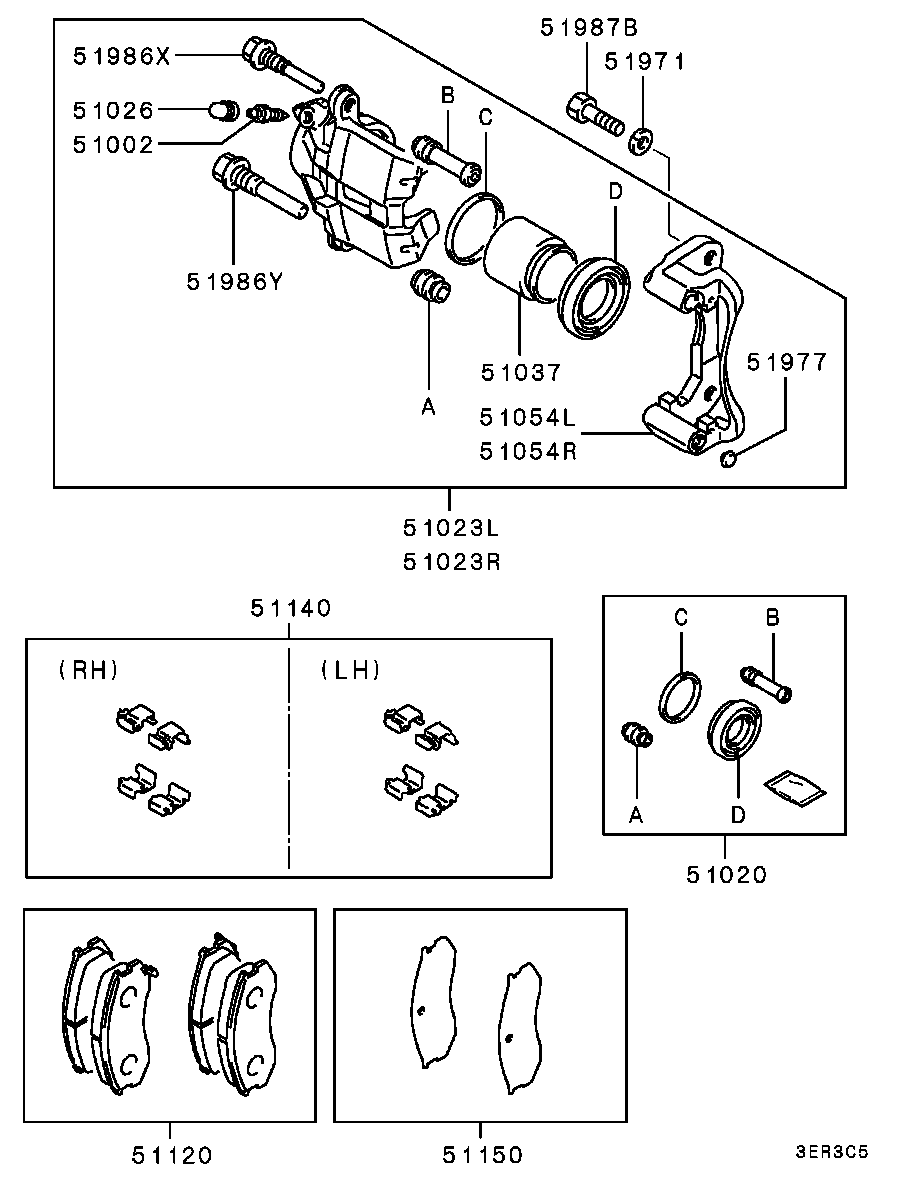 Proton MR389508 - Тормозные колодки, дисковые, комплект parts5.com