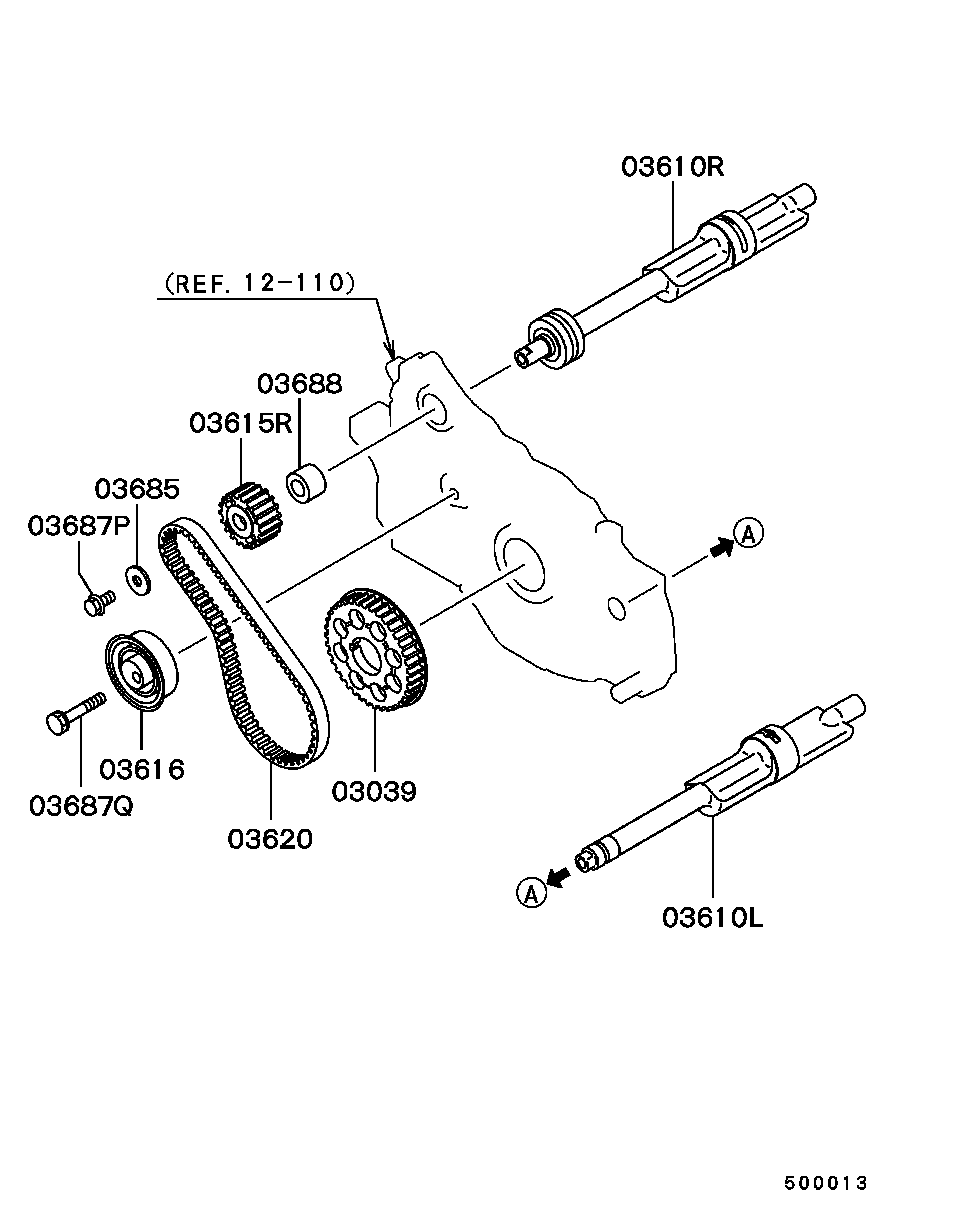 Hyundai MD35 2473 - Натяжной ролик, ремень ГРМ parts5.com