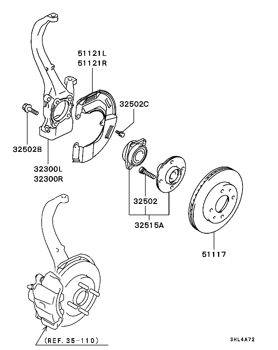 Mitsubishi MR475333 - Комплект подшипника ступицы колеса parts5.com