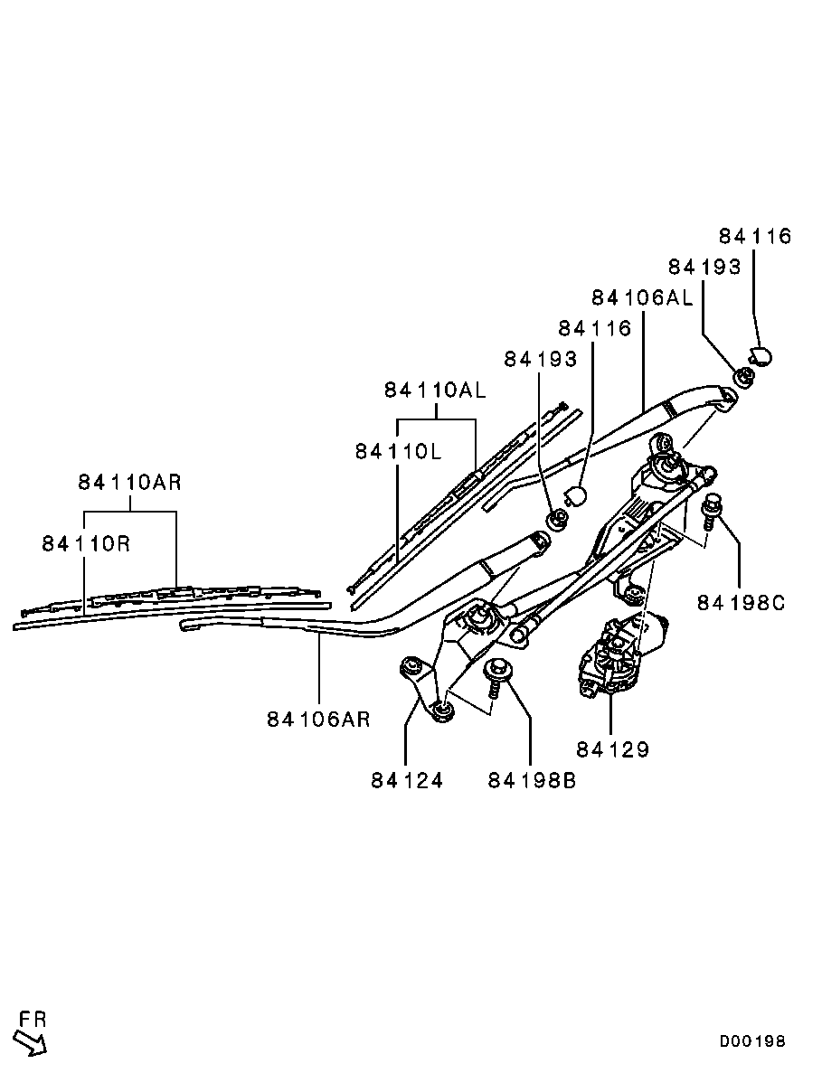 Mitsubishi 8250A173 - Щетка стеклоочистителя parts5.com