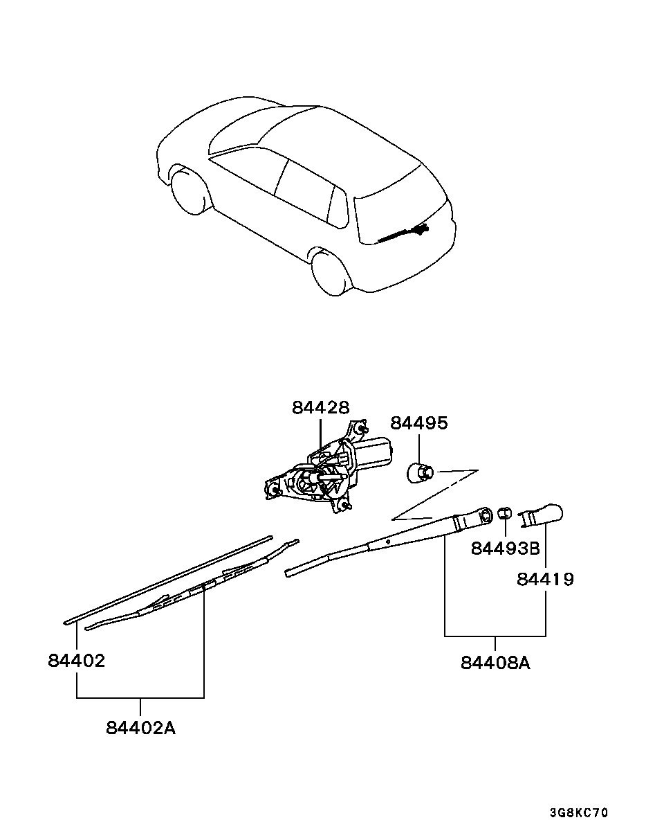 Mitsubishi MR339993 - Щетка стеклоочистителя parts5.com