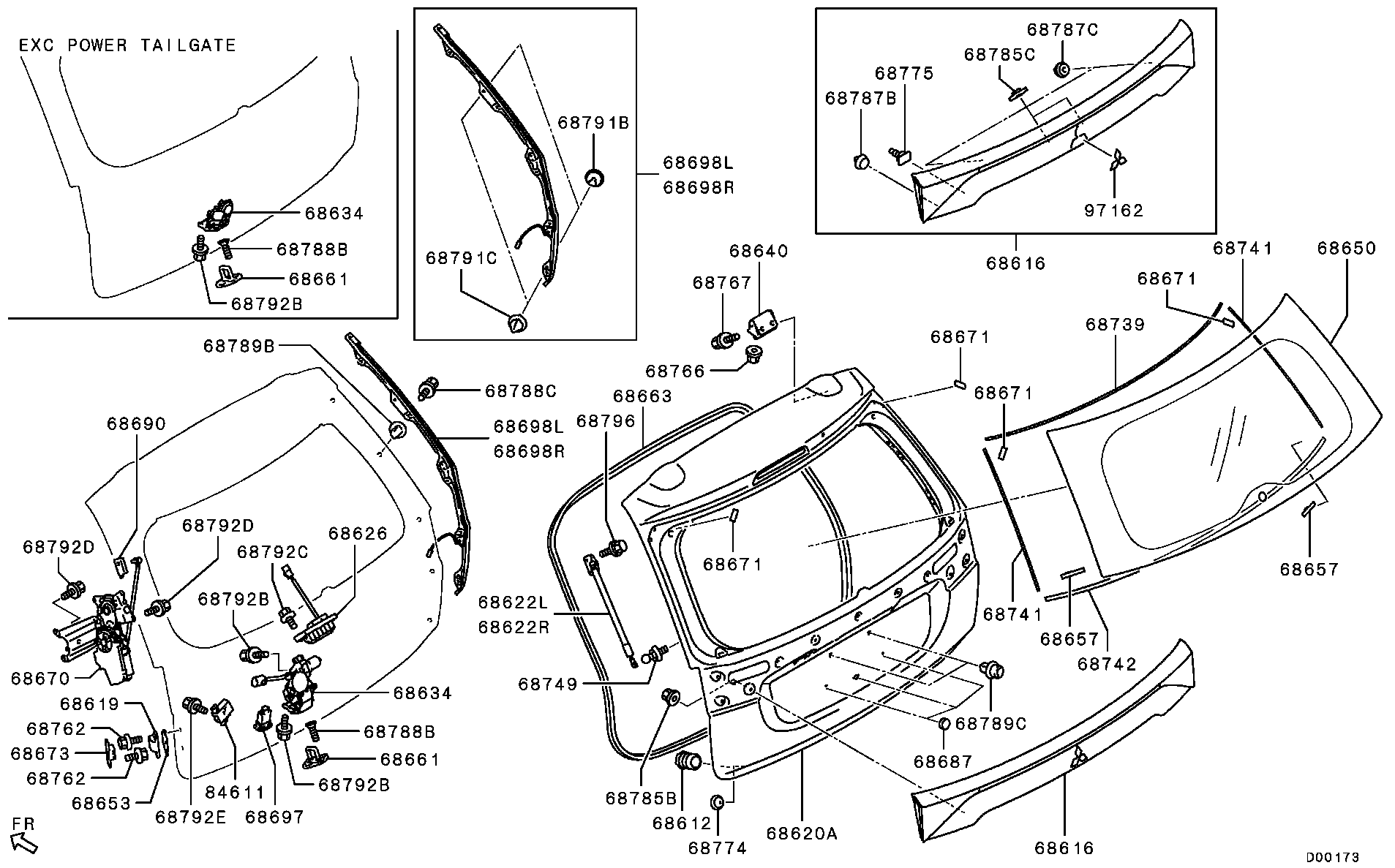 Mitsubishi 5802A376 - Газовая пружина, упор parts5.com