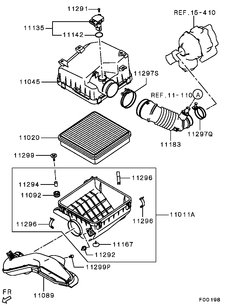 TOYOTA 1500A358 - Воздушный фильтр parts5.com