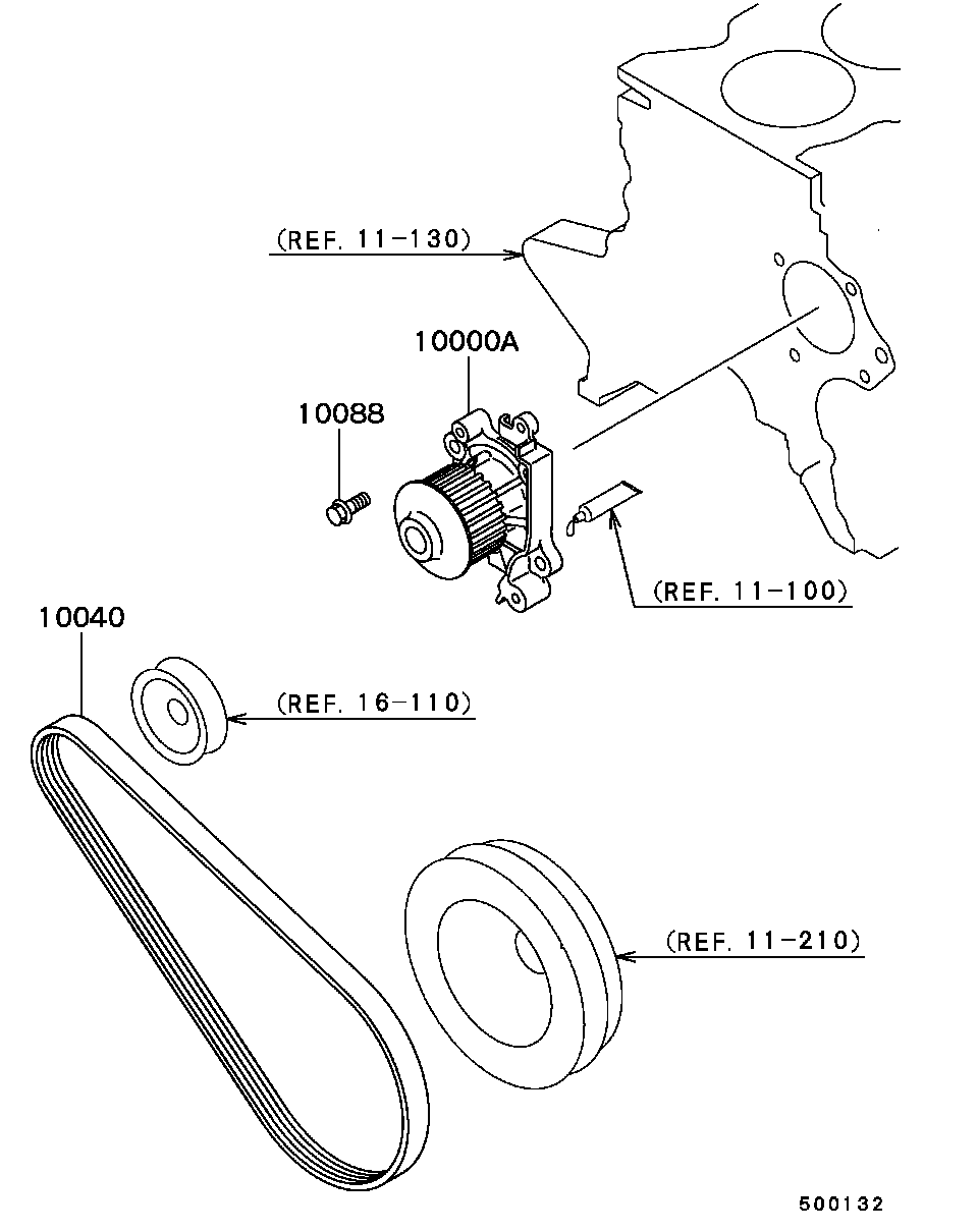 Daihatsu MD334464 - Поликлиновой ремень parts5.com