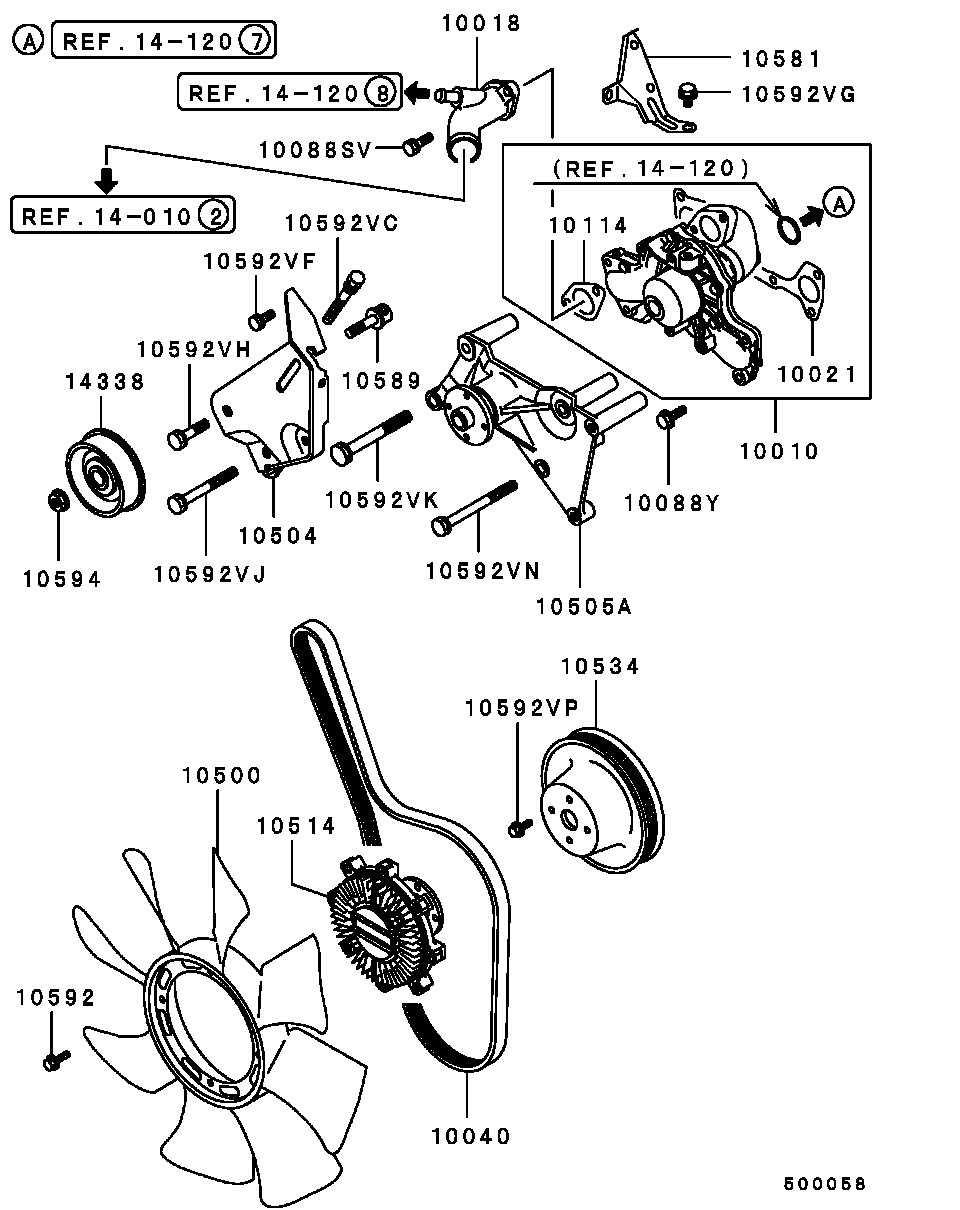 Mitsubishi MD316601 - Направляющий ролик, поликлиновый ремень parts5.com