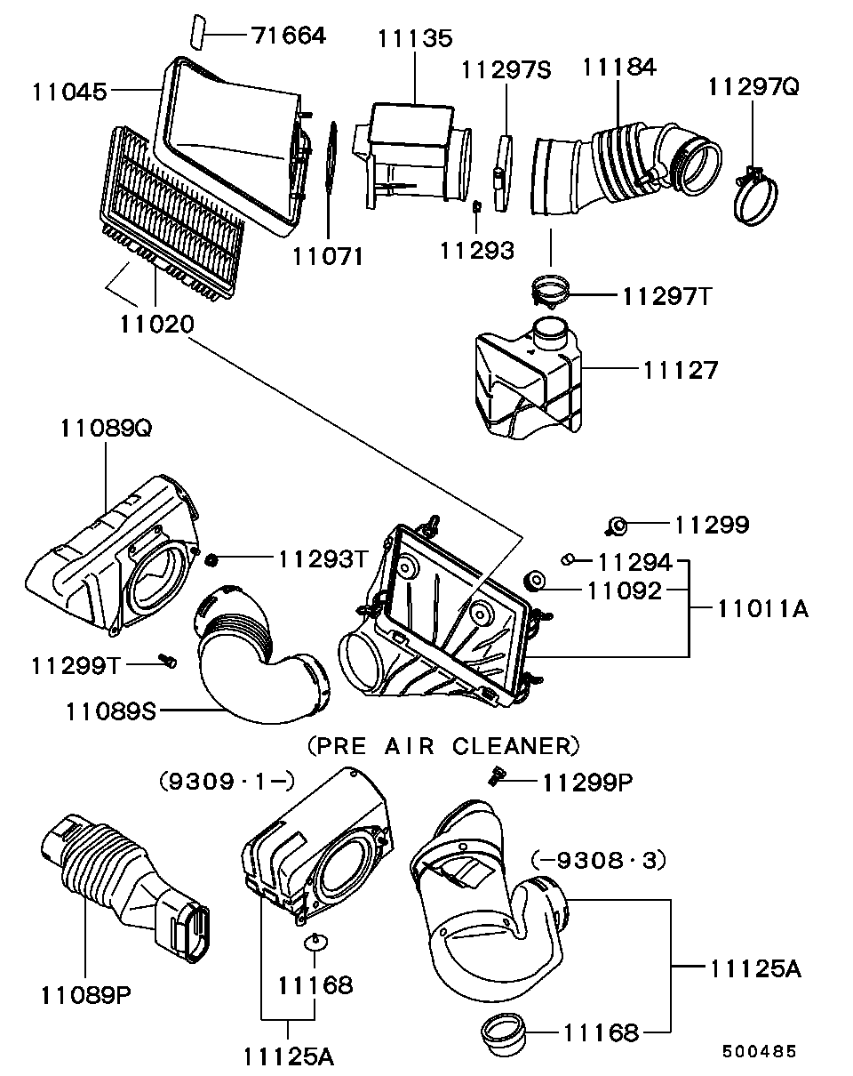 Mitsubishi MD 620456 - Воздушный фильтр parts5.com