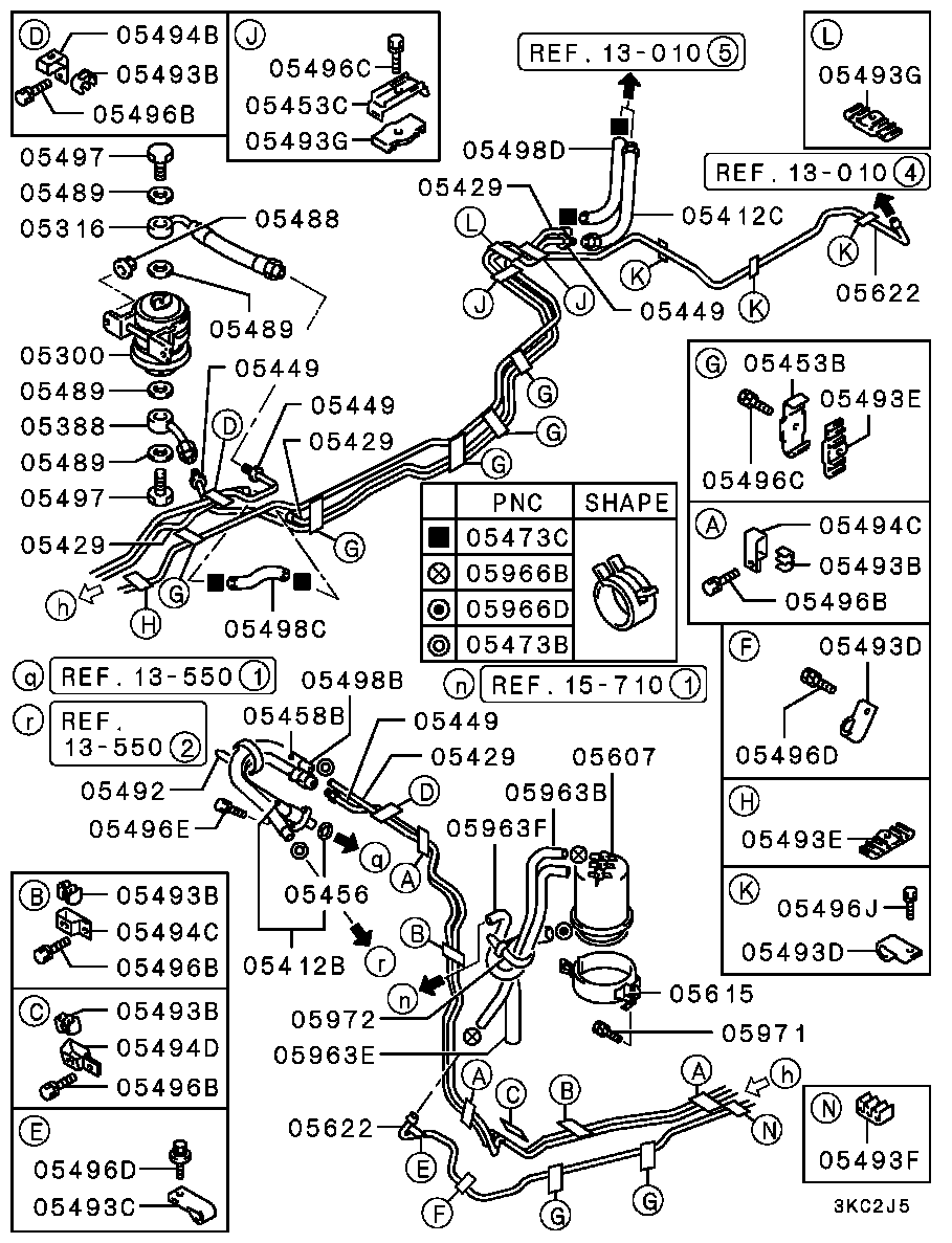 Mitsubishi MB 868452 - Топливный фильтр parts5.com