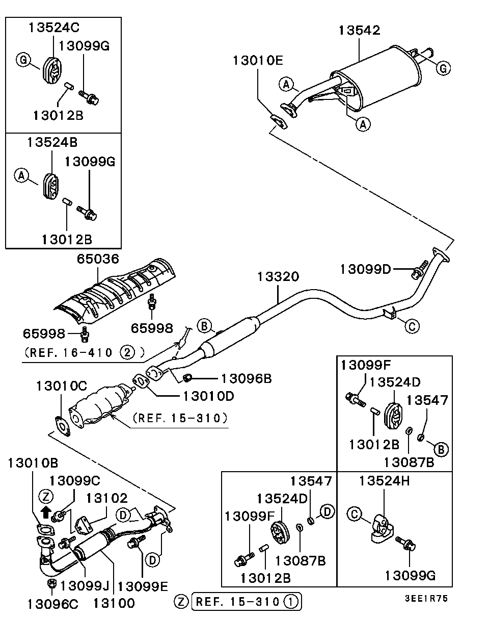 Mitsubishi MB687002 - Прокладка, труба выхлопного газа parts5.com