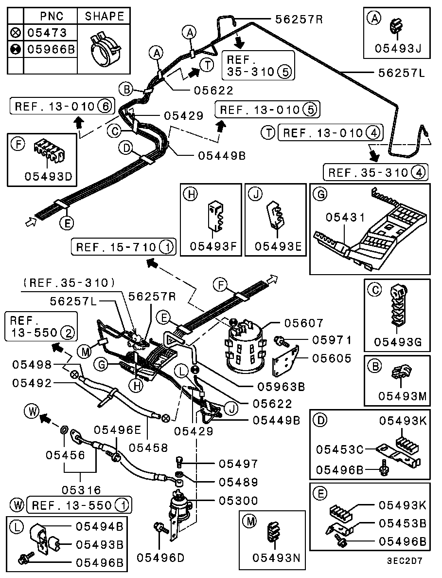 Mitsubishi MR204132 - Топливный фильтр parts5.com