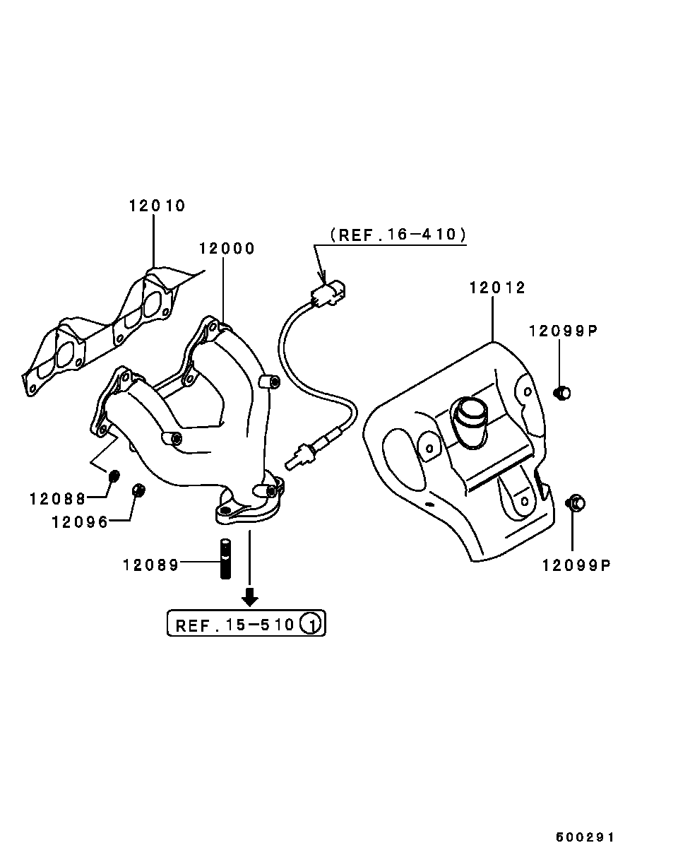 Mitsubishi MD000569 - Гайка, выпускной коллектор parts5.com