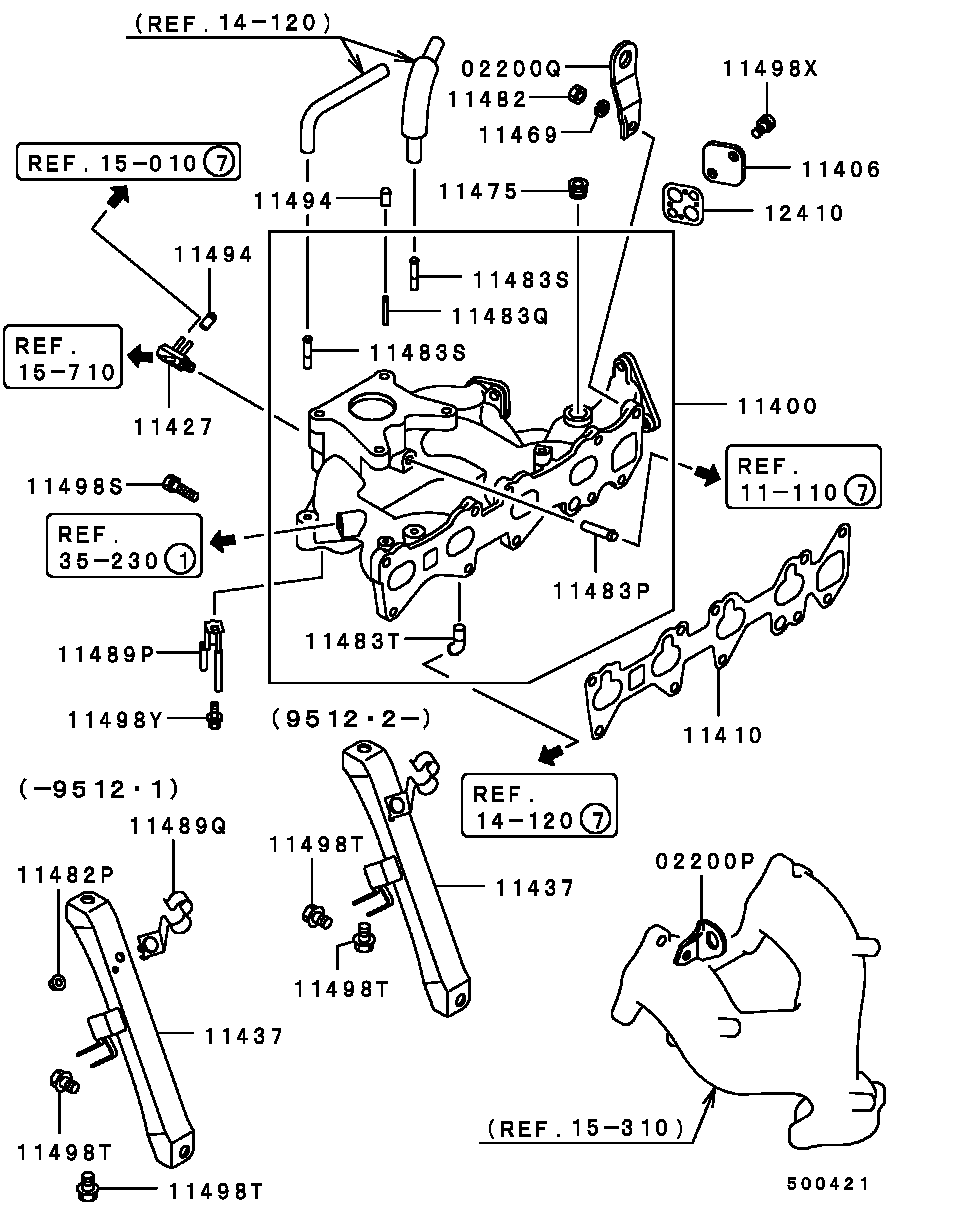 Mitsubishi MF241252 - Болт, система выпуска parts5.com