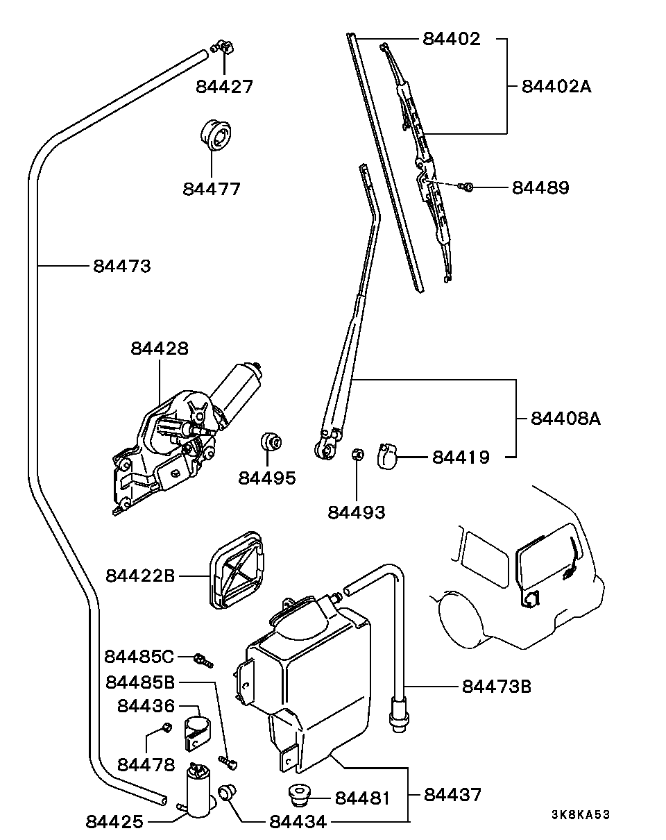 Mitsubishi MR339500 - Щетка стеклоочистителя parts5.com