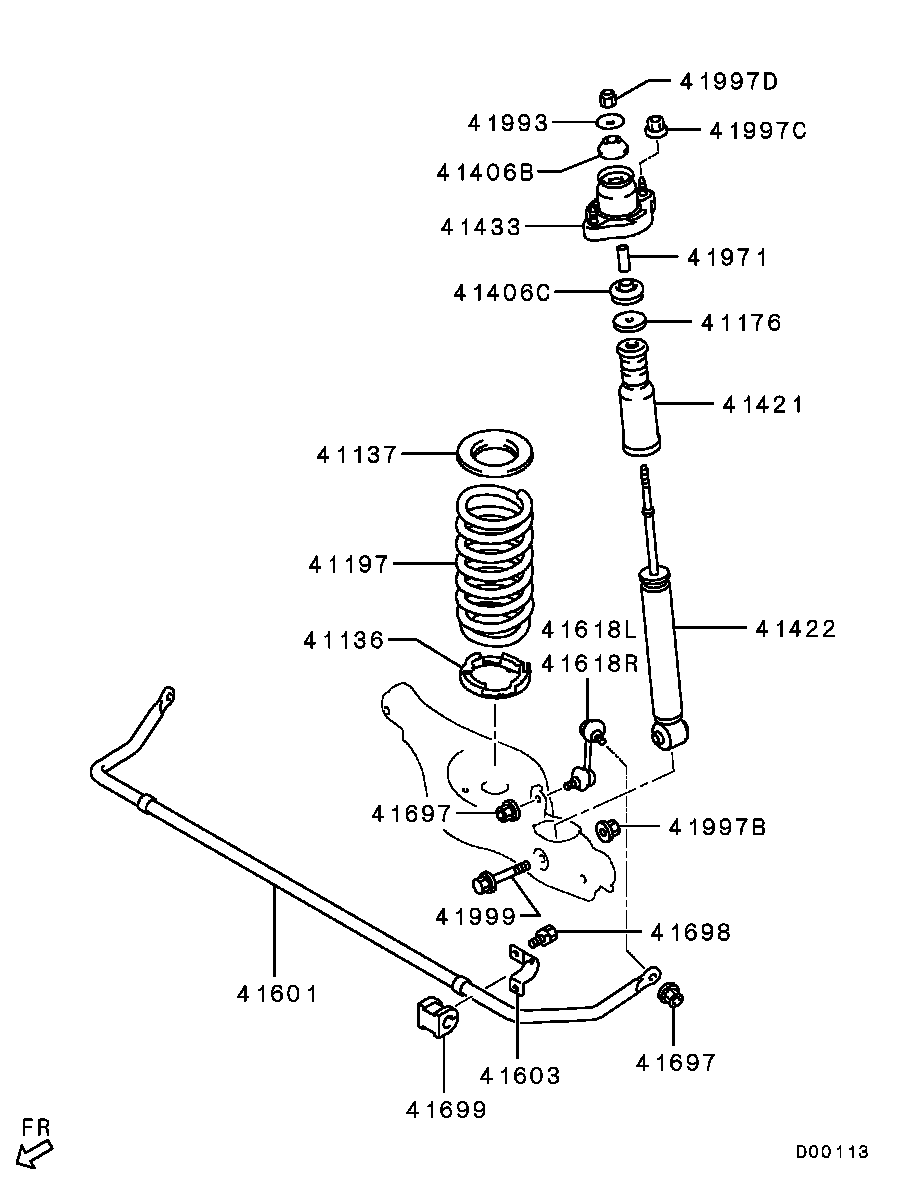 CITROËN/PEUGEOT 4162A034 - Амортизатор parts5.com