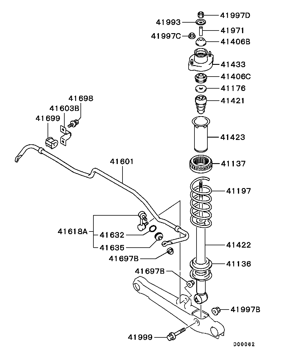 Mitsubishi MR316368 - Тяга / стойка, стабилизатор parts5.com