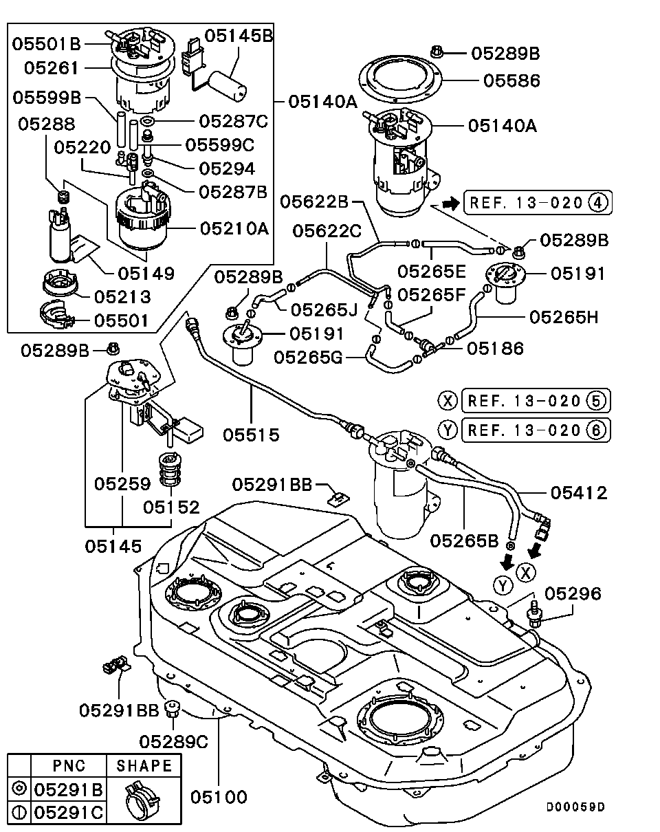 Mitsubishi MR968070 - Топливный насос parts5.com