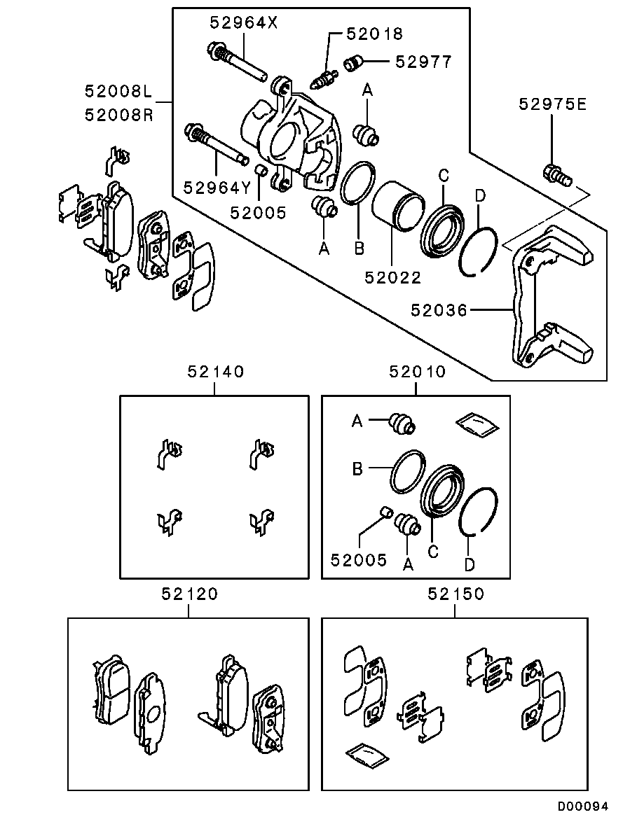 Mitsubishi MN 1 16 929 - Тормозные колодки, дисковые, комплект parts5.com