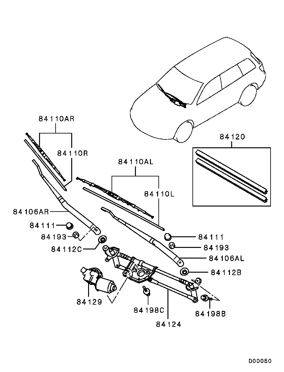 Mitsubishi MN181335 - Wiper Blade parts5.com