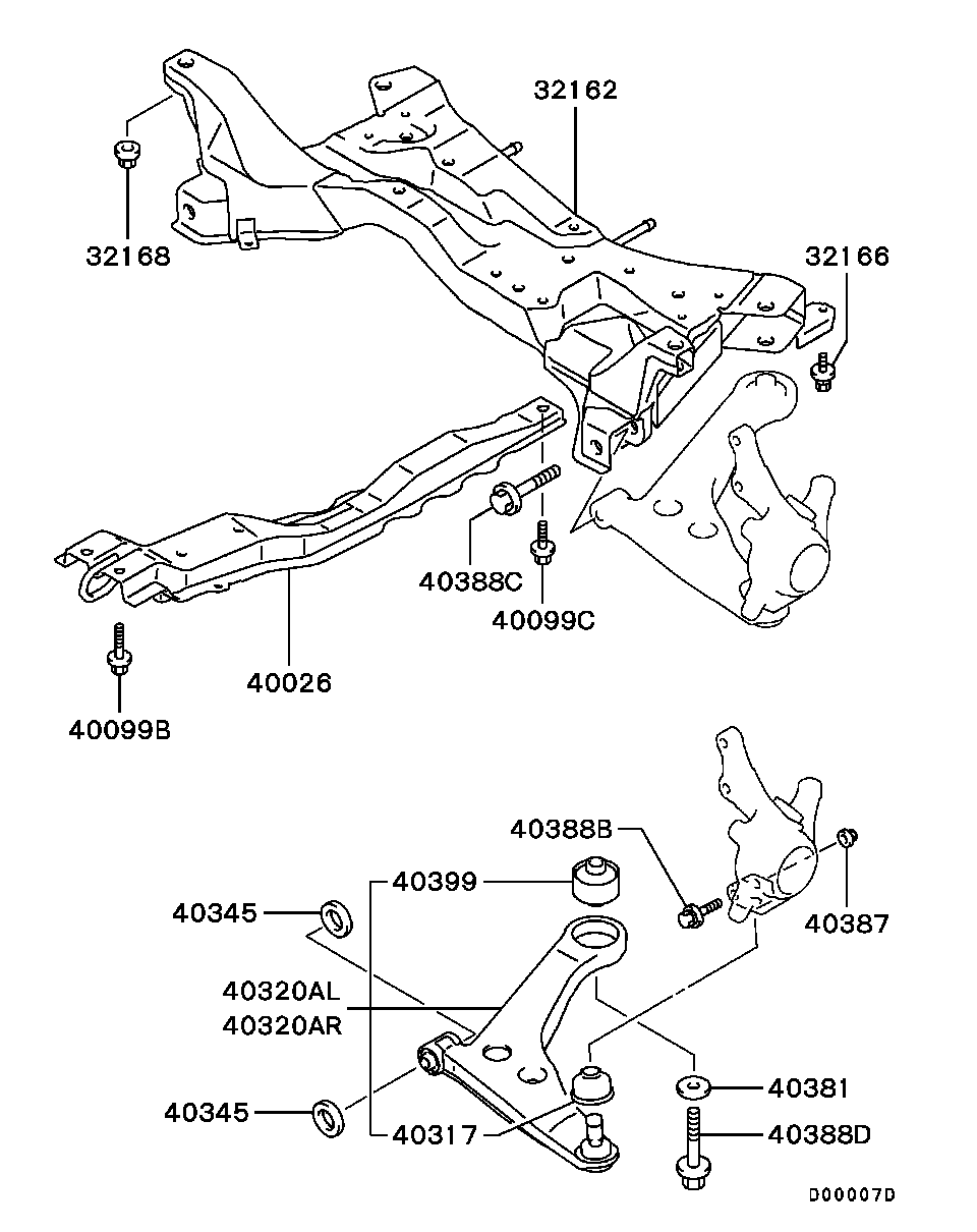 Mitsubishi MR961392* - Рычаг подвески колеса parts5.com