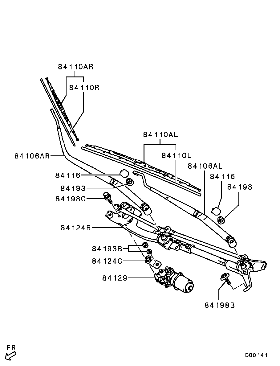 Mitsubishi 8250A248 - Щетка стеклоочистителя parts5.com