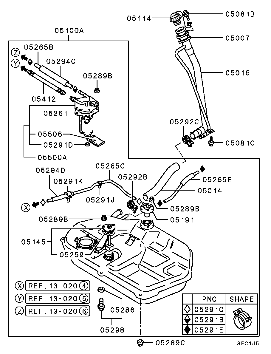 Chrysler MB91 2304 - Топливный насос parts5.com