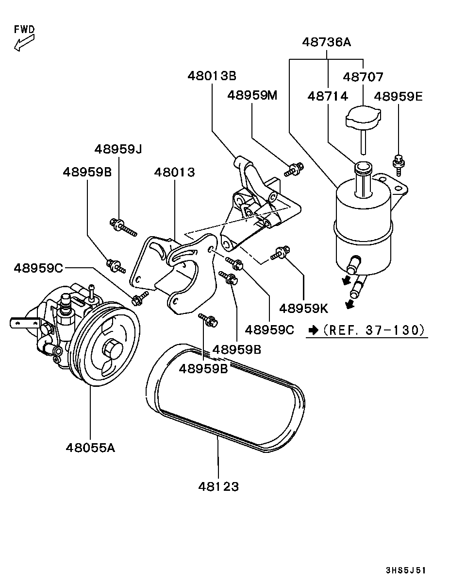 Mitsubishi MD300587 - Поликлиновой ремень parts5.com