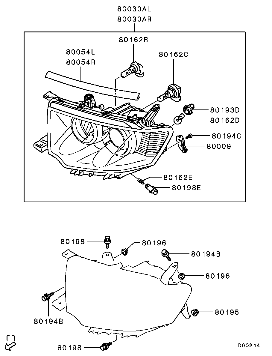 Mitsubishi MS820968 - Lámpara, faro antiniebla parts5.com