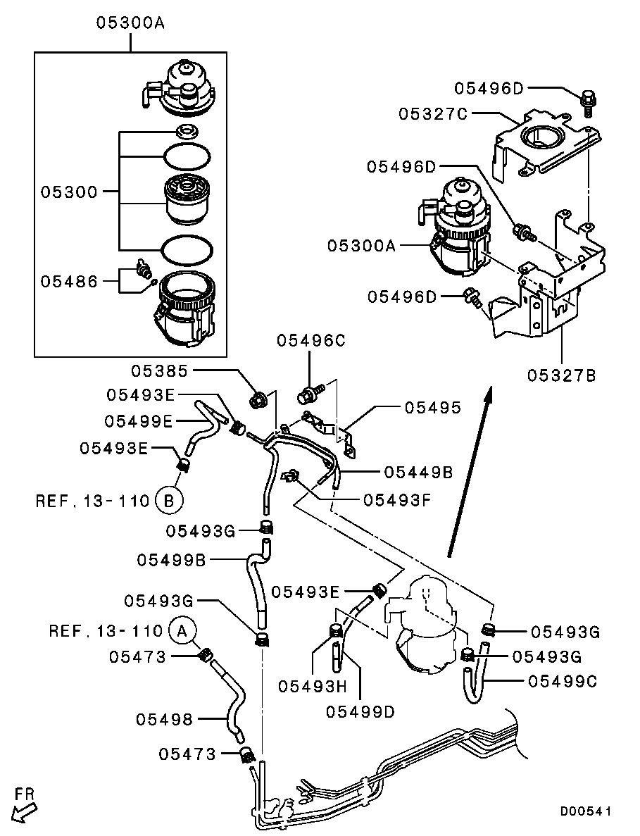 Mitsubishi 1770A012 - Топливный фильтр parts5.com