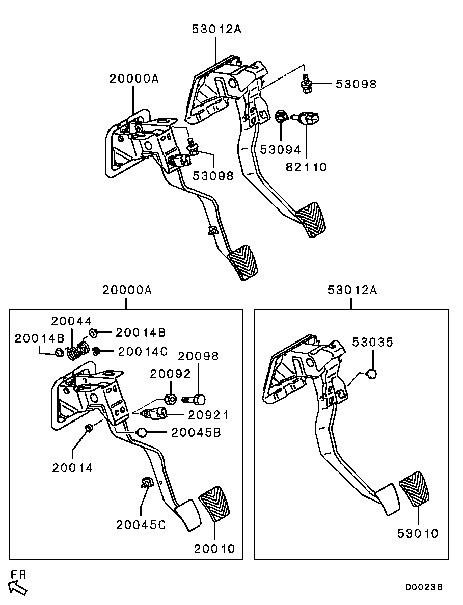 Mitsubishi MN103232 - Выключатель фонаря сигнала торможения parts5.com