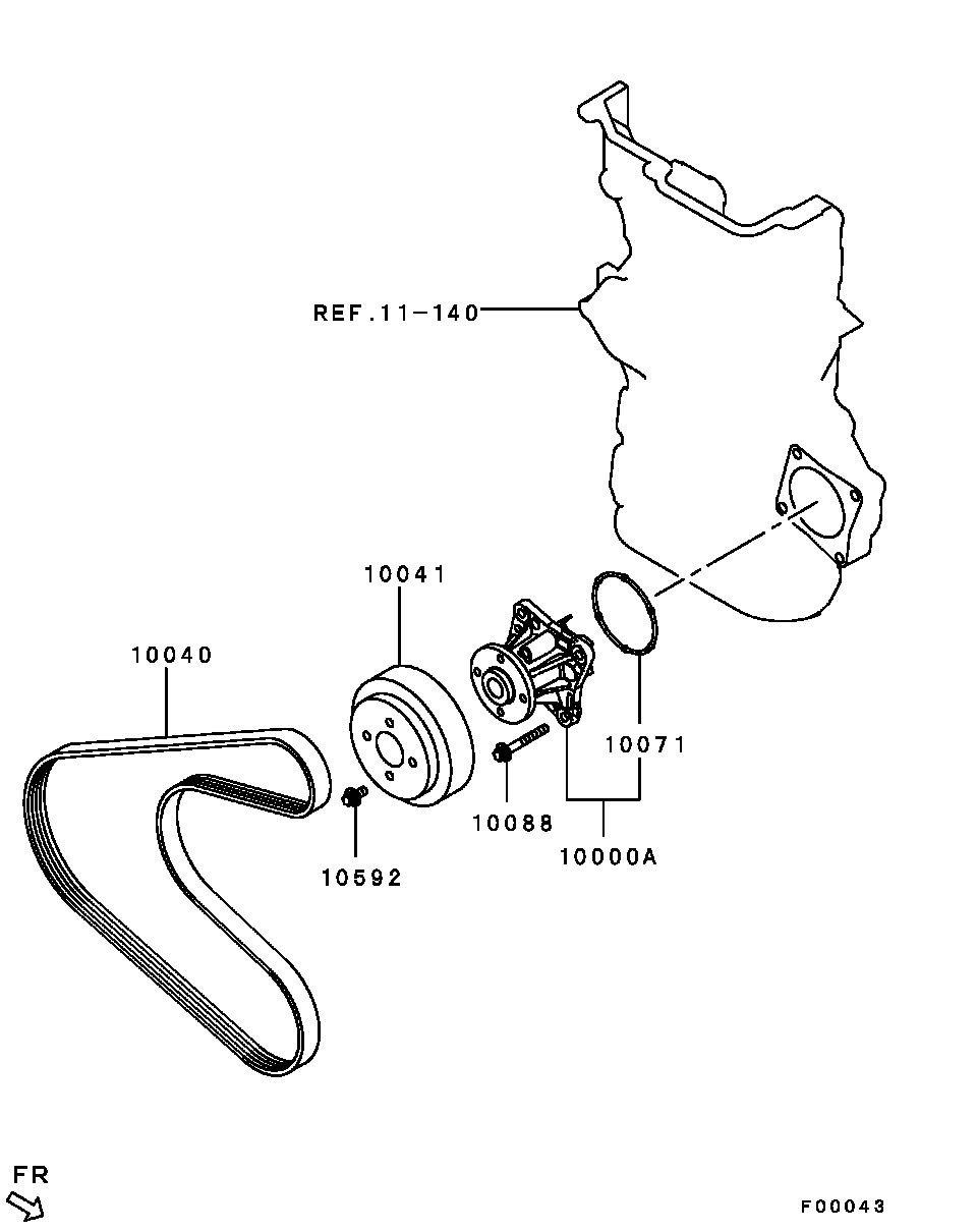 Mitsubishi MN176569 - Поликлиновой ремень parts5.com