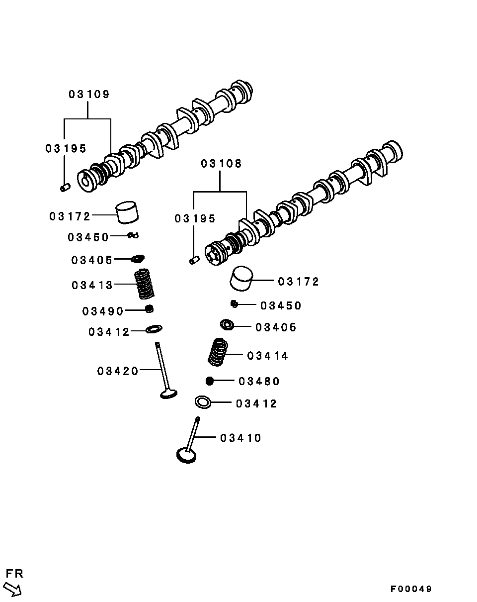 Mitsubishi MR984262 - Seal Ring, valve stem parts5.com