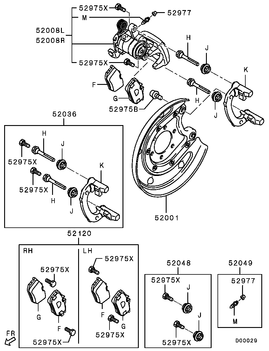 Mitsubishi MN125772 - Тормозные колодки, дисковые, комплект parts5.com