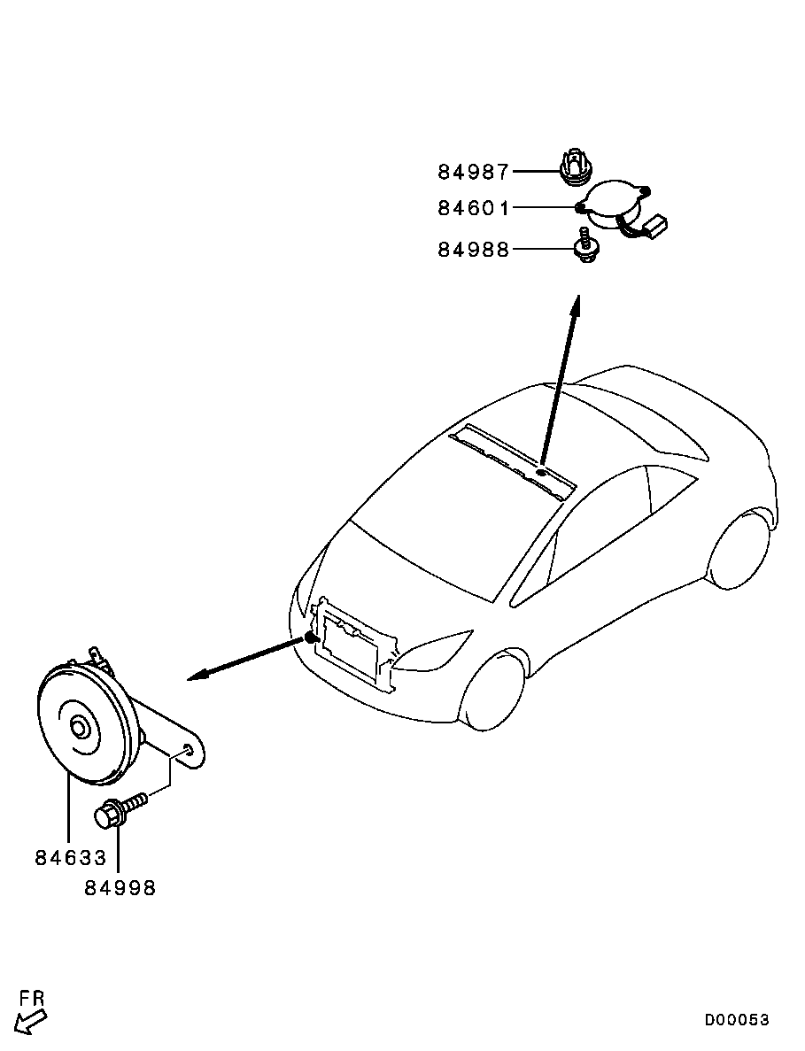 Mitsubishi MR957449 - Звуковой сигнал parts5.com