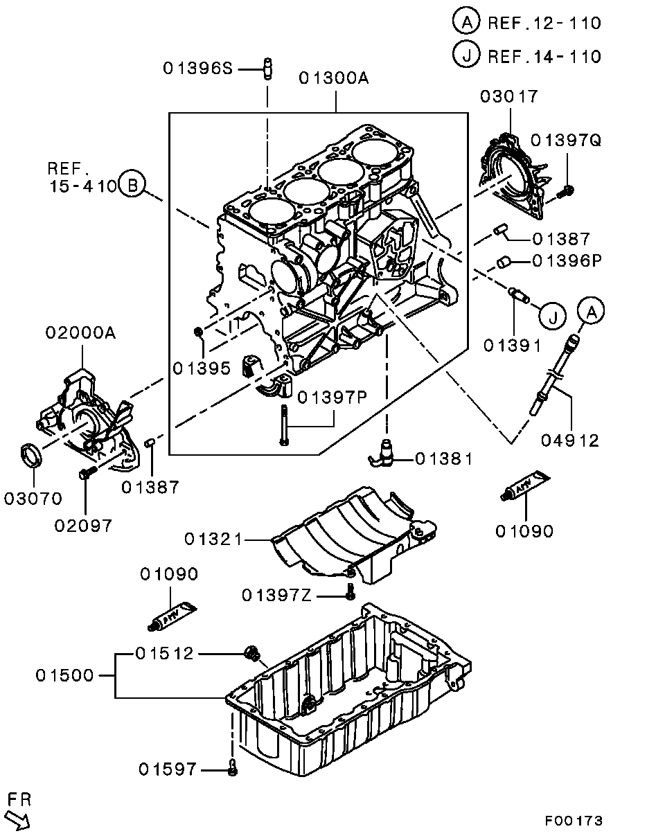 Mitsubishi MN980009 - Уплотняющее кольцо, коленчатый вал parts5.com