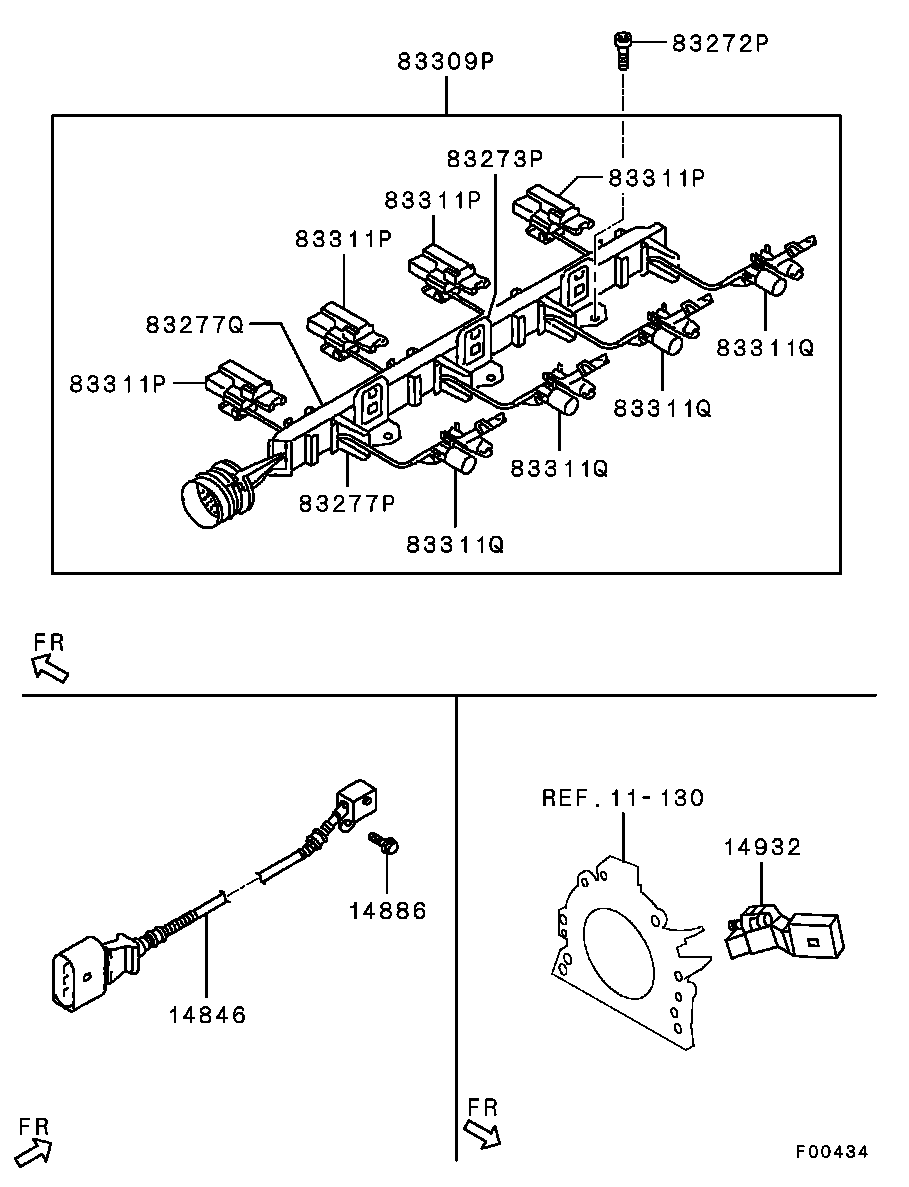 Mitsubishi MN980249 - Датчик импульсов, коленвал parts5.com