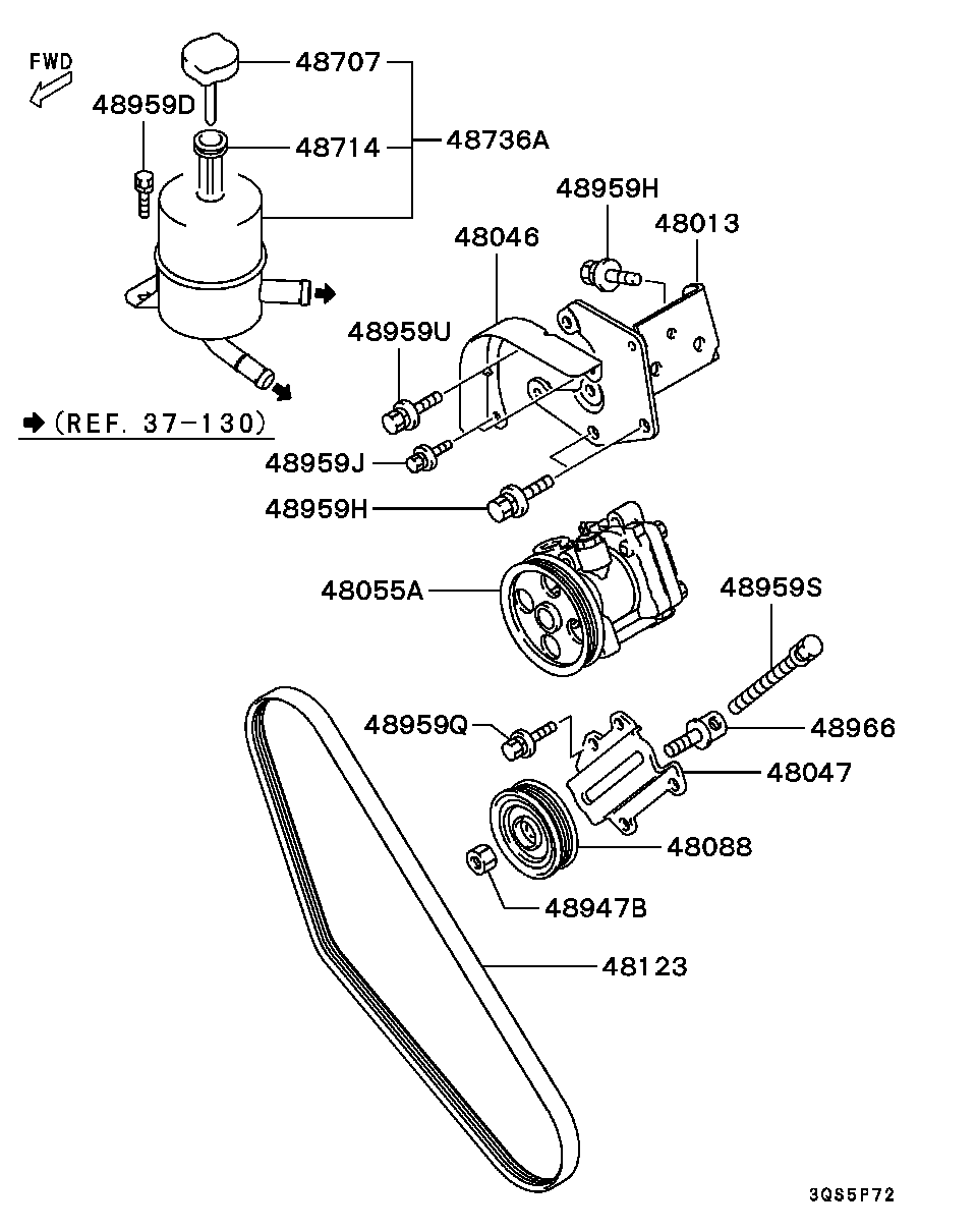 Mitsubishi MN155726 - Поликлиновой ремень parts5.com