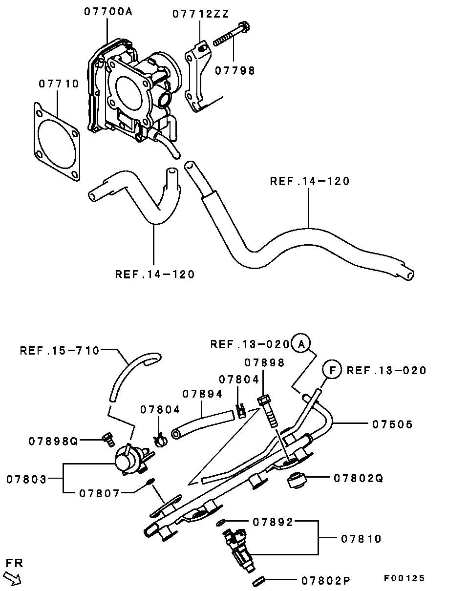 Mitsubishi 1465A188 - Уплотнительное кольцо, клапанная форсунка parts5.com