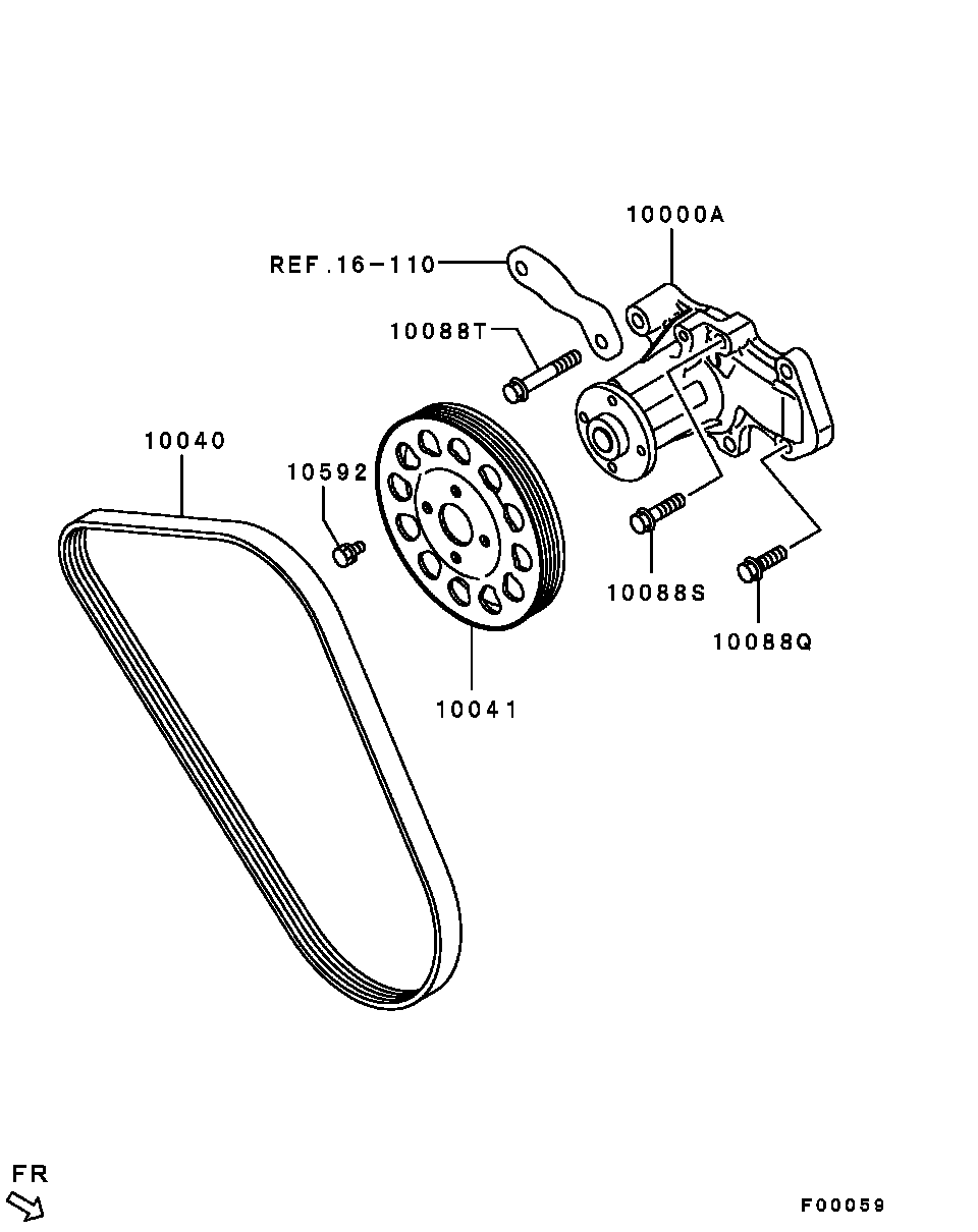 Mitsubishi MN195737 - V-Ribbed Belt parts5.com