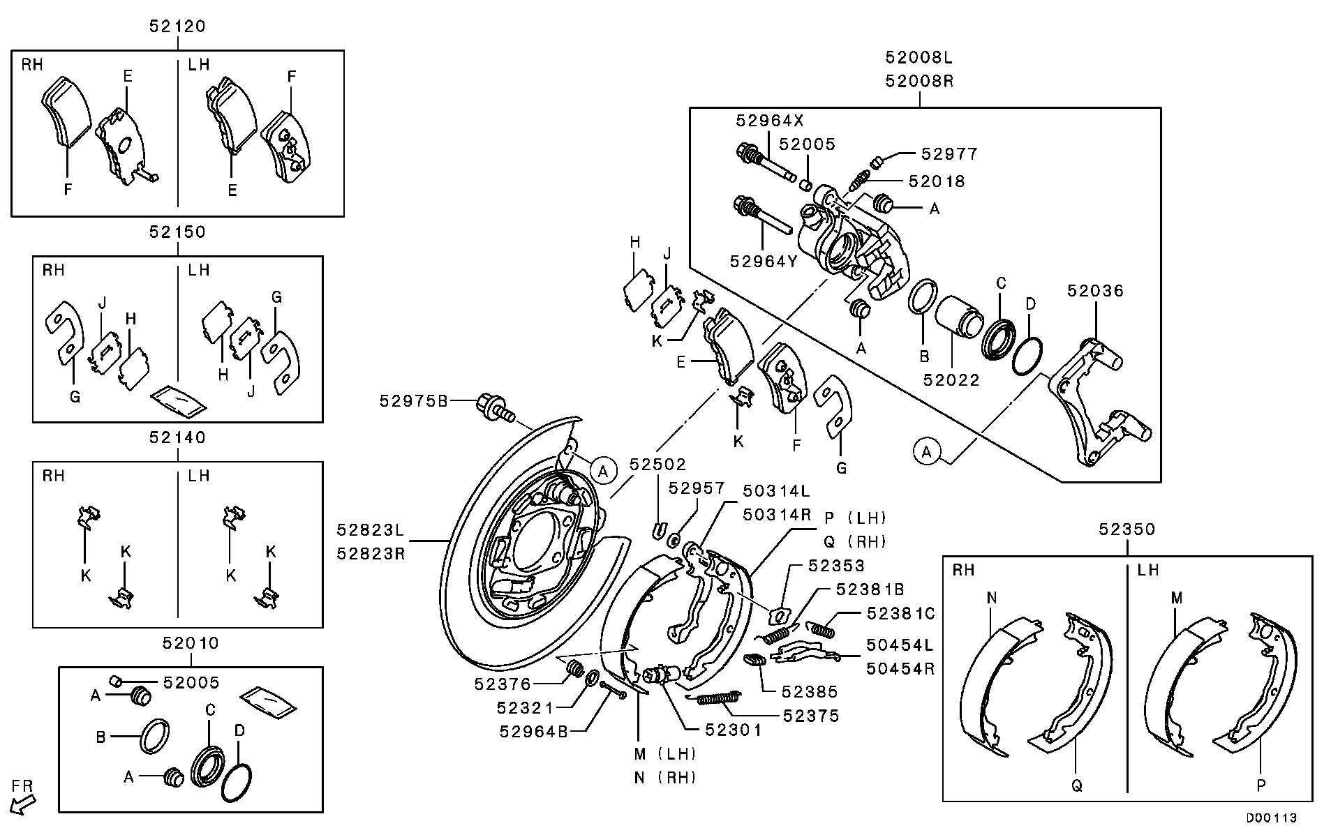 MAZDA 4605A487 - Тормозные колодки, дисковые, комплект parts5.com