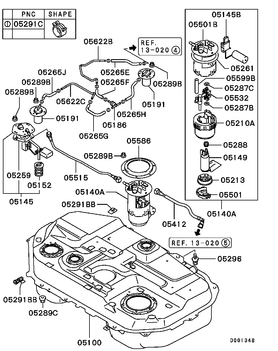 Mitsubishi 1760A029 - Топливный насос parts5.com