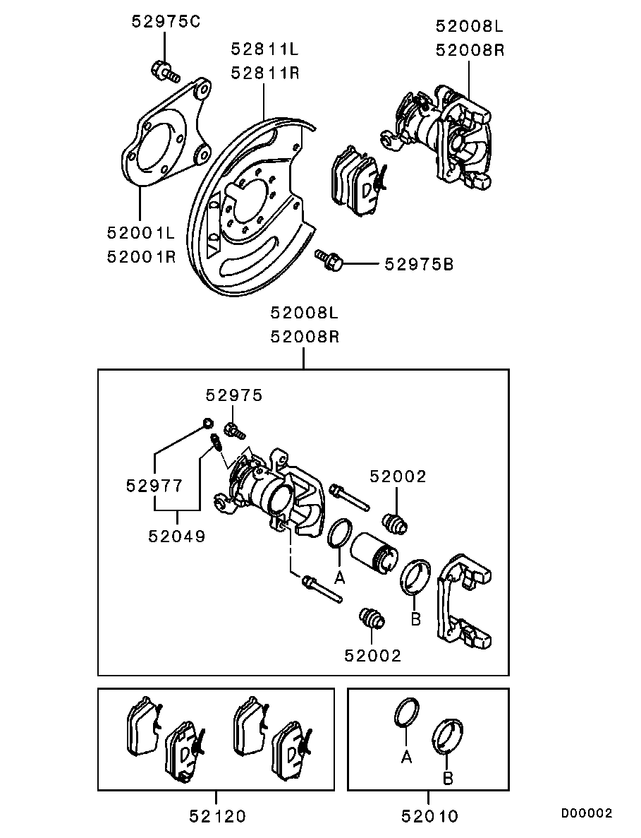 Mitsubishi MR955245 - Тормозной суппорт parts5.com